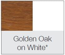 Golden oak on white